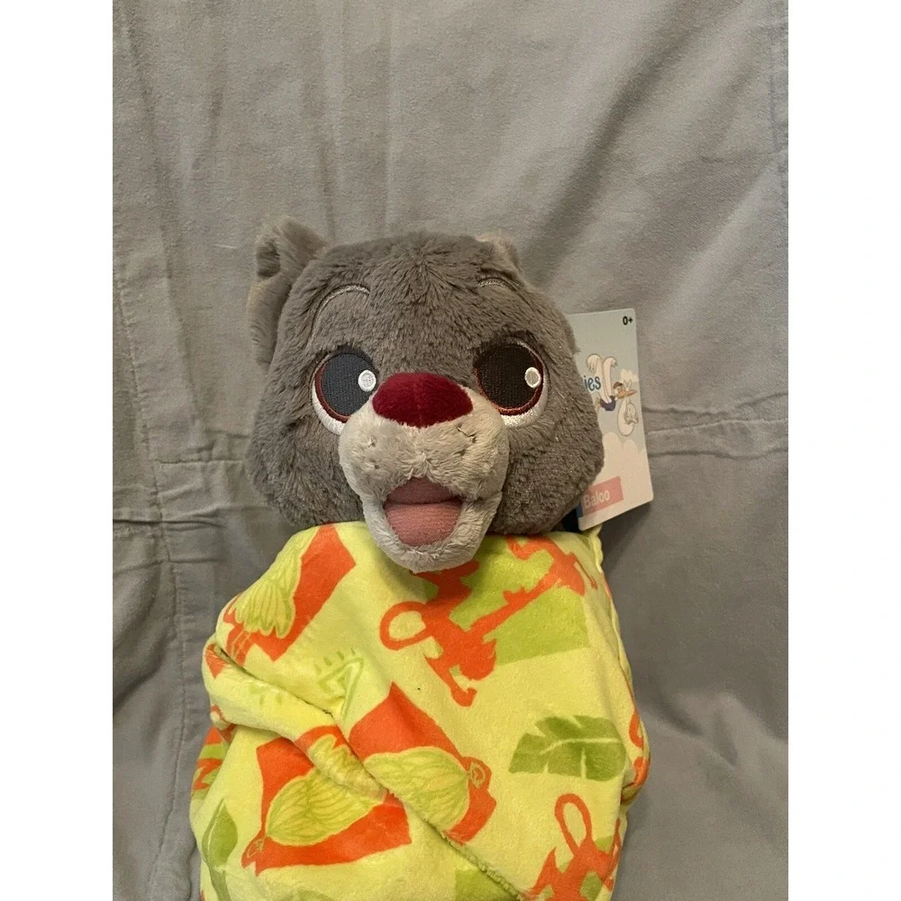 NEW Walt Disney Parks The Jungle Book Baloo Babies Plush with Blanket Pouch 10